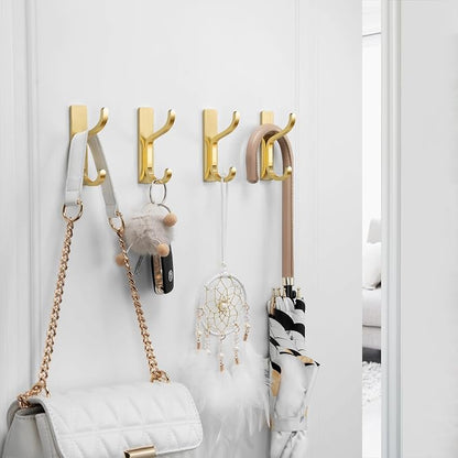 Gold Adhesive Wall Hooks for Hanging - Image 2