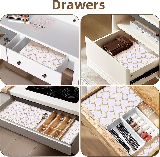 Shelf Drawer Liners for Kitchen Cabinets Non Adhesive Drawer Liner Thickened - Image 3