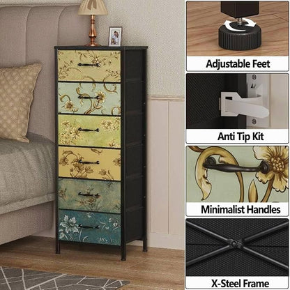 Furnulem Tall 6 Drawers Dresser - Image 8