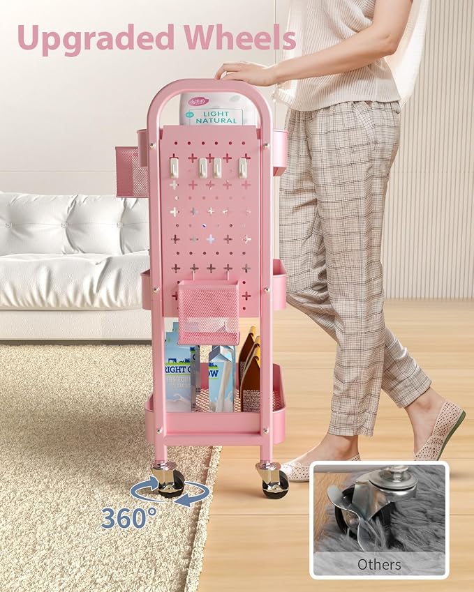 ALVOROG 3 Tier Rolling Cart - Image 3