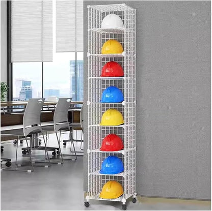 Stackable Safety Helmet Storage Boxes, Large Adjustable Hard Hat Placement by Unknown