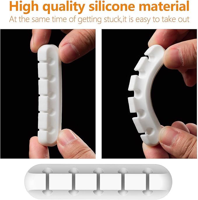 Cord Holder Cable Organizer Clips – Self Adhesive Cord Organizer - Image 6
