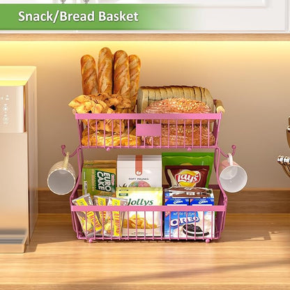 2 Tier Fruit Basket for Kitchen Counter - Image 2