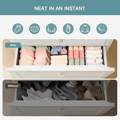 Criusia Drawer Organizer Clothes, 21 Pack Dresser Organizer - Image 3