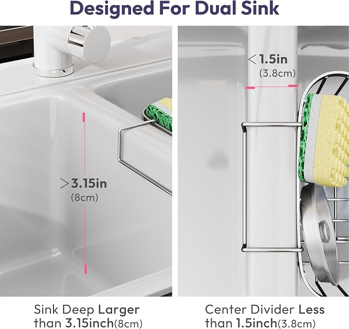 SWTYMIKI Sponge Holder for Kitchen Sink - Image 2