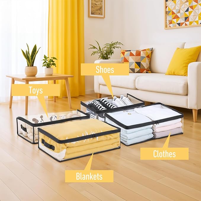 6Pcs Clear Blanket Storage Bags - Image 5