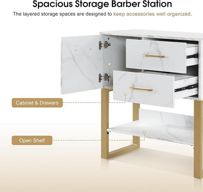 BarberPub Beauty Barber Station, Spa Wall Mount Storage Cabinet, Styling Salon - Image 6