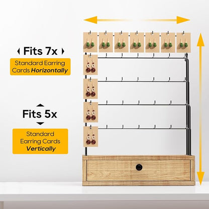 ORLESS 5-Tier Jewelry Display for Vendors, Earring Holder Organizer - Image 6