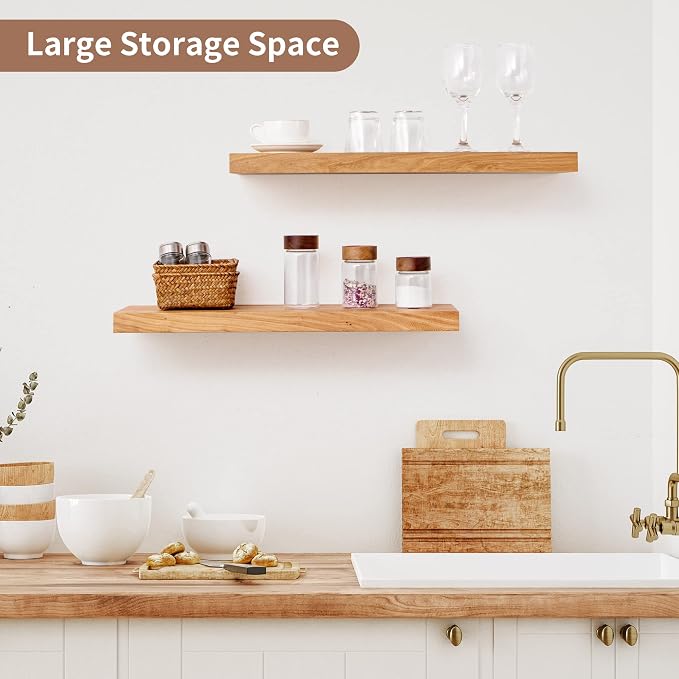 Axeman Floating Shelves for Wall, Wall Mounted Display Shelving - Image 2
