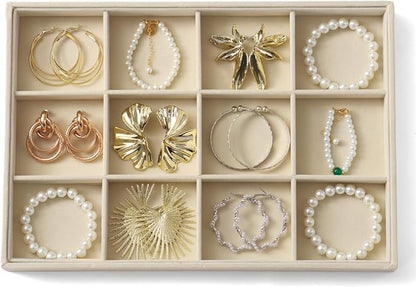Large Jewelry Organizer for Drawer Insert Velvet Stackable Jewelry Trays for by Unknown
