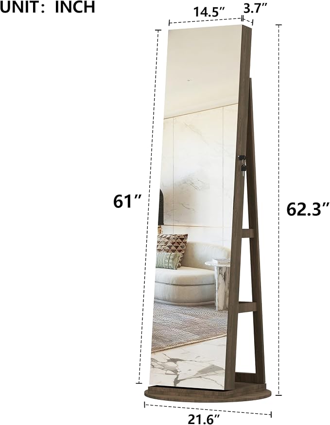 Montary 360° Rotating Jewelry Cabinet - Image 2