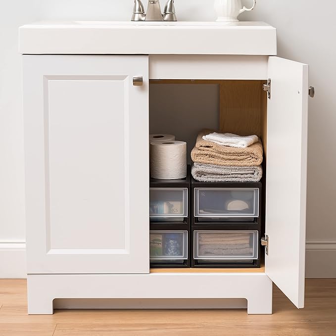 IRIS USA 6 Qt. Small Plastic Stacking Drawer, Stackable Storage Organizer Unit - Image 6