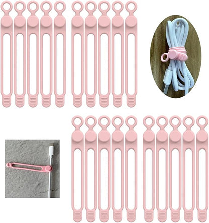 UMUST Silicone Cable Ties, Reusable Cable Management Organizer, Cable Straps by ELECTRONICACCESSORIES