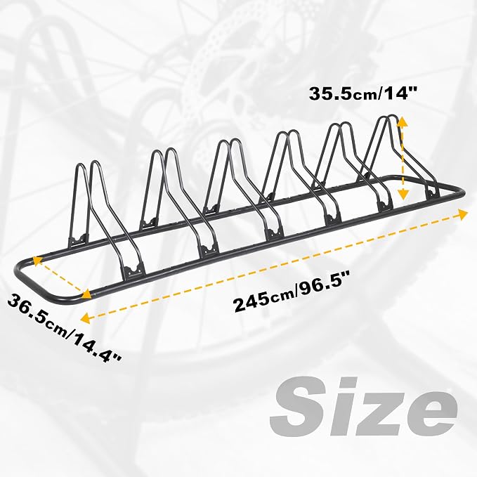 CyclingDeal Bicycle Floor Parking Rack Stand - Image 4