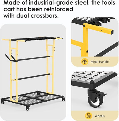 CCCEI Garage Organization with Wheels, Outdoor Gargen Yard Shed Tools Organizer - Image 3
