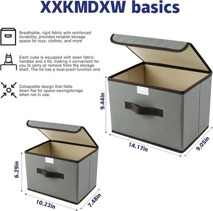 Fabric Foldable Storage Boxes Large Collapsible Stackable Storage Bins - Image 2