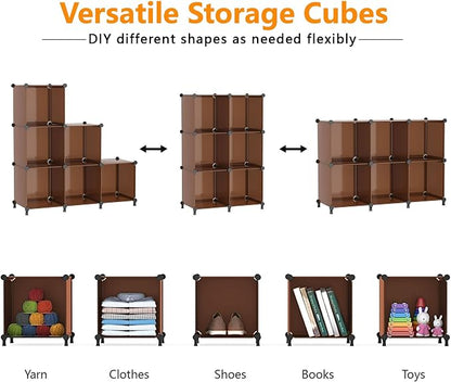 AWTATOS Cube Storage Organizer, Storage Cubes Shelves Bookshelf, 6 Cube Closet - Image 6