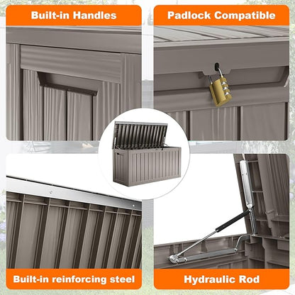 85 Gallon Waterproof Outdoor Storage Box, Deck Boxs - Image 5
