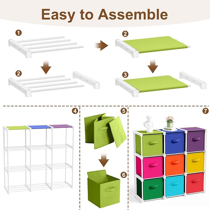 Briwooody 9 Cube Storage Organizer Bins - Image 4