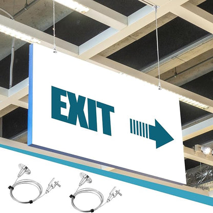 Zonon 20 Pcs 6.5 ft x 1.5 mm Ceiling Sign Hanger, 66 lb Stainless Steel Picture - Image 6