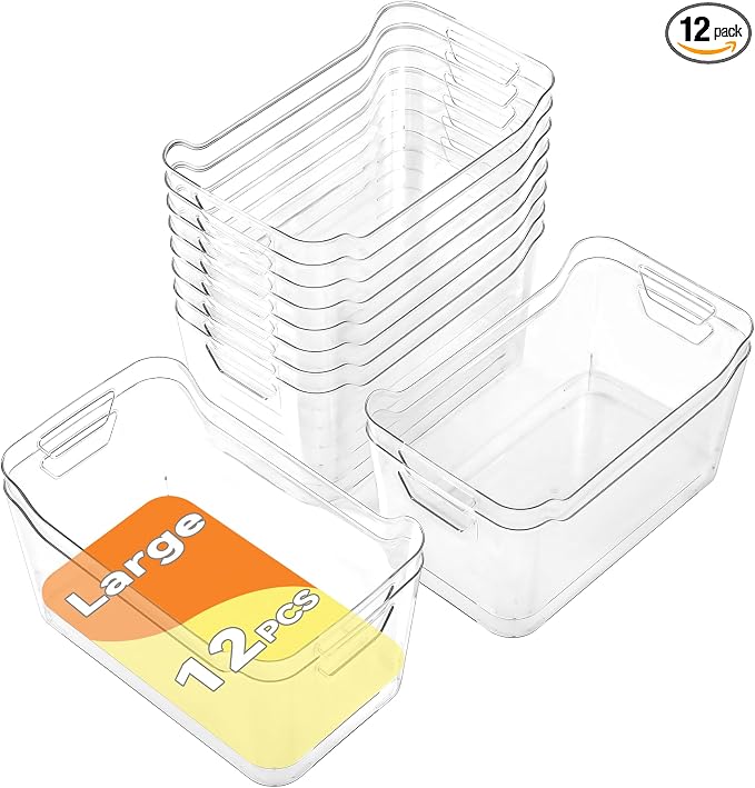 Clear Plastic Storage Bins by Unknown