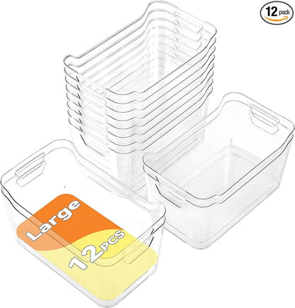 Clear Plastic Storage Bins by Unknown