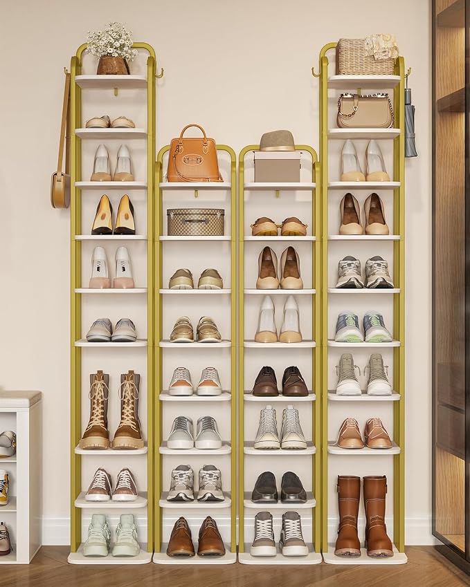 Hzuaneri 10 Tiers Vertical Shoe Rack, Narrow Shoe Tower, Tall Shoes Shelf - Image 8