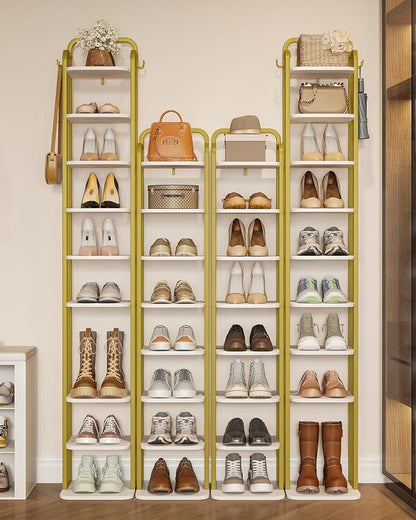 Hzuaneri 10 Tiers Vertical Shoe Rack, Narrow Shoe Tower, Tall Shoes Shelf - Image 8