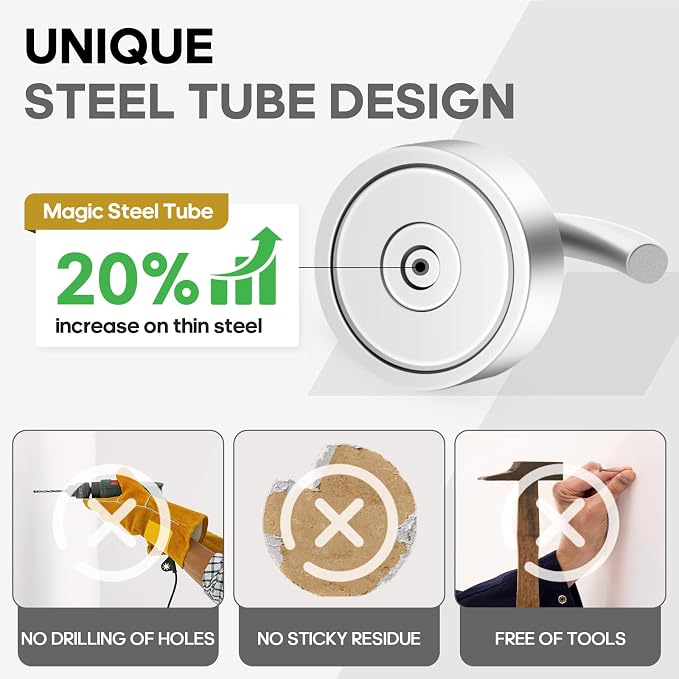 Neosmuk Magnetic Hooks Steel Tube Design - Image 2