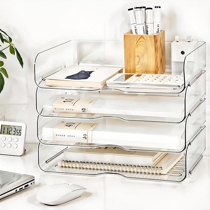 DCA 4 Tier Large Capacity Desk Organizer, Home & School Use | Easy Assemble | - Image 5
