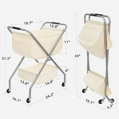 STORAGE MANIAC Collapsible Laundry Cart - Image 2