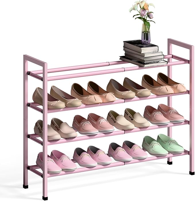 Bumusty 4-Tier Expandable Shoe Rack by Bumusty