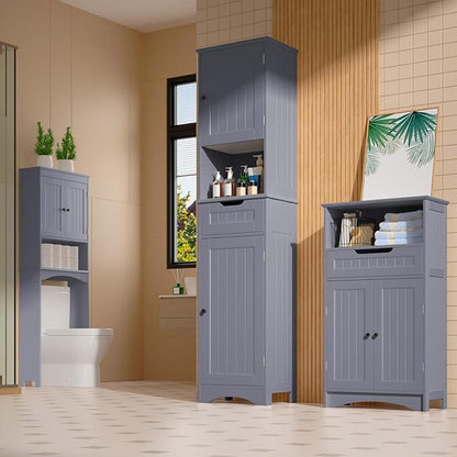 Gizoon 67” H Tall Bathroom Storage Cabinet, Narrow Storage Cabinet, Living Room - Image 7
