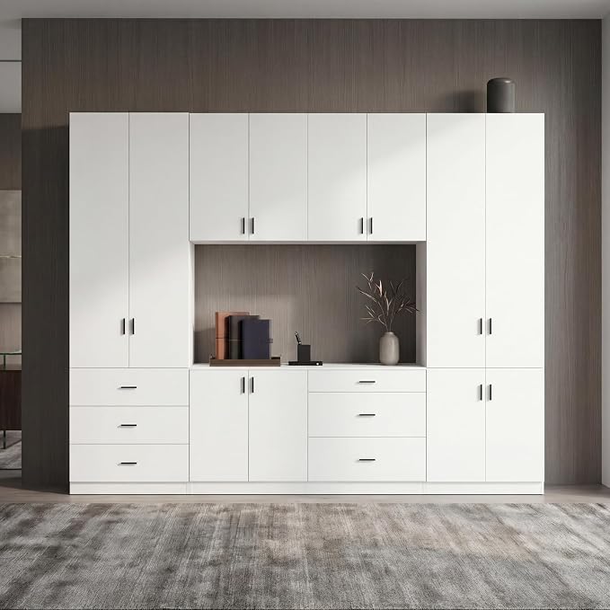 94.5" Extra Tall Wood Storage Cabinet, Office Cabinet - Image 4
