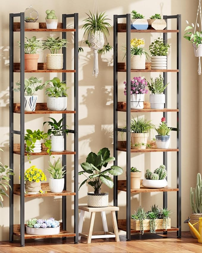 Furologee 6 Tier Bookshelf, Tall Shelf - Image 8