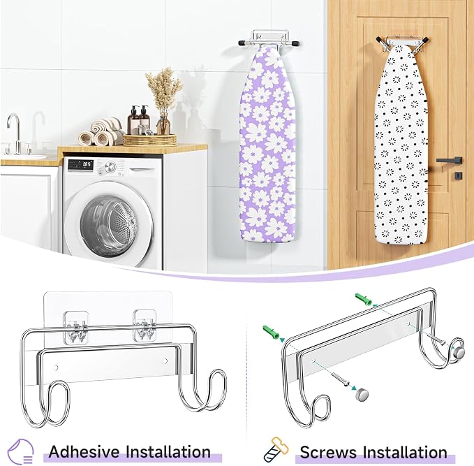 Ironing Board Holder Wall Mount, Iron Board Holder Stainless Steel, Wall - Image 7