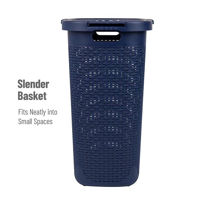 Mind Reader Slim Laundry Hamper - Image 6