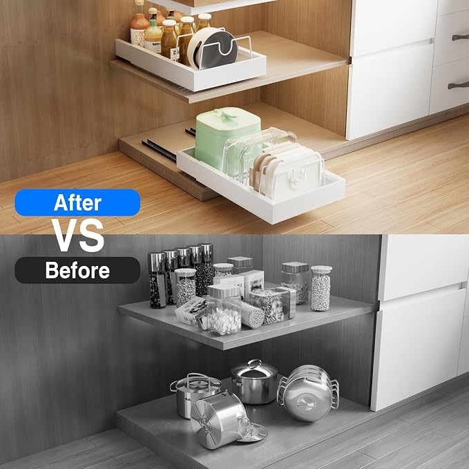 Mustorn 2 Pack Pull Out Cabinet Organizer - Image 5