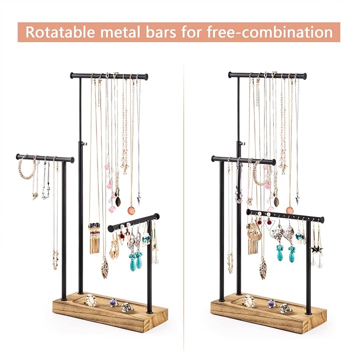 SRIWATANA Jewelry Organizer Stand, Extra Tall Necklace Holder Jewelry Holder - Image 6