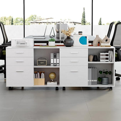 VINGLI 3 Drawer Wood Lateral File Cabinet - Image 8