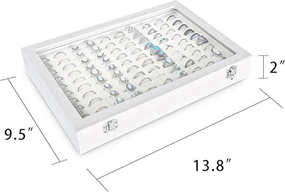 Frebeauty Ring Organizer Tray 100 Slots Ring Holder - Image 2