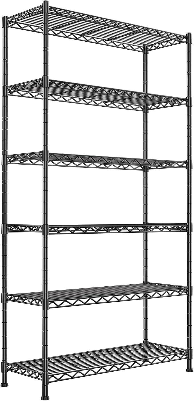 GIOTORENT 6-Wire Garage Shelving Storage Shelves, Metal Shelf Organizer 2100Lbs by GIOTORENT