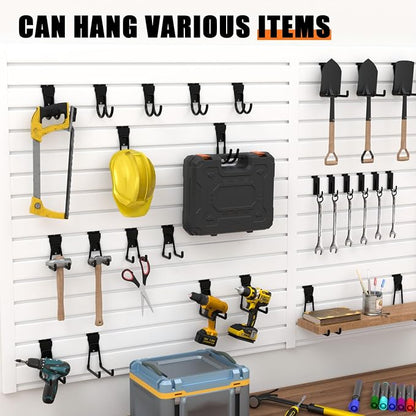 18PCS Black Slatwall Hooks, Garage Slatwall Accessories, Utility Hooks - Image 2