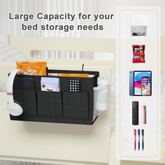 Dual-purpose Bedside Caddy Bedside Organizer, Bed Caddy - Image 5