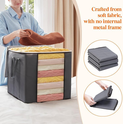 Lifewit 100L Extra Large Blanket Storage Bags, Foldable Comforter Storage - Image 2