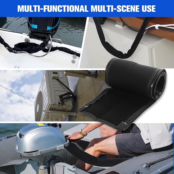 48inch Neoprene Trolling Motor Cable Sleeve 2'' Dia Cable Organizer | Protect & - Image 8