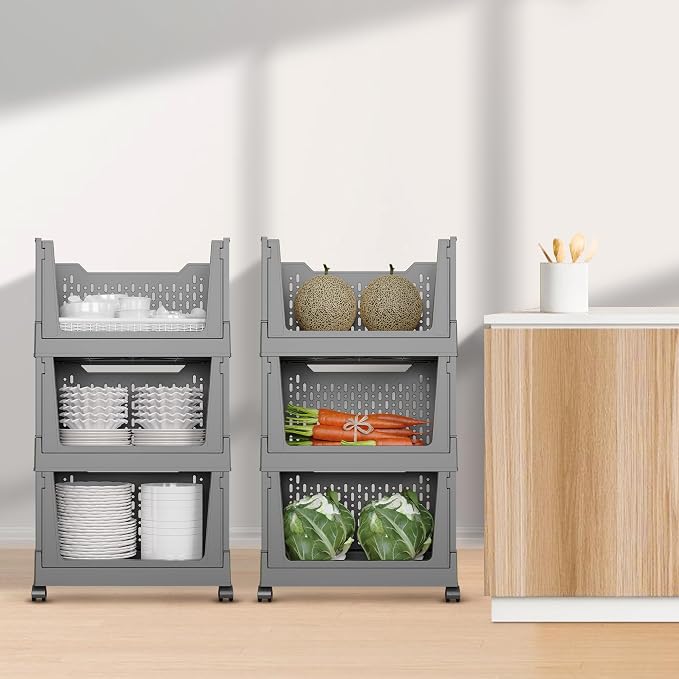 Stackable Storage Bins, Foldable Closet Organizers and Storage Bins Box - Image 7