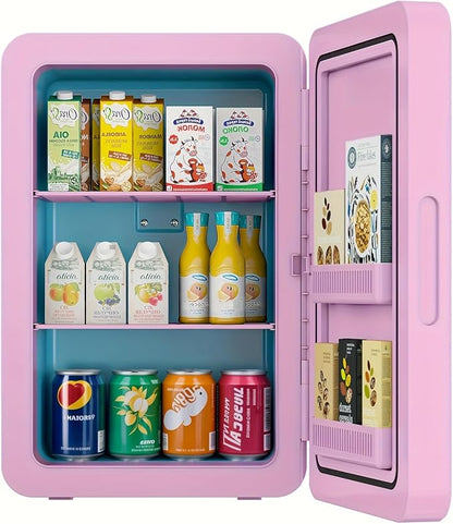 22L/30Cans Mini Fridge for Bedroom, 12v DC Portable Cooler & Warmer, Mini by Kikihouse