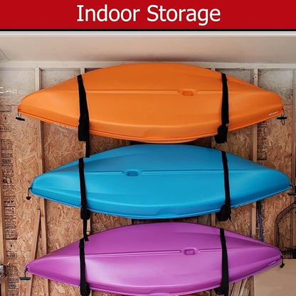 Kayak Storage Hooks, Wall Mount Garage Canoe Storage Hangers - Image 5
