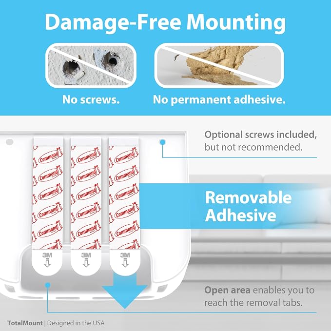 TotalMount Hole-Free Remote Holders – Eliminate Need to Drill Holes in Your Wall - Image 4